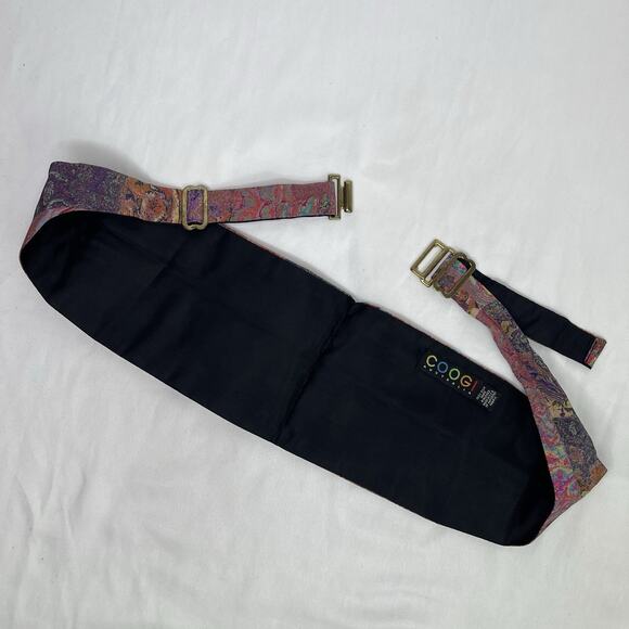 Coogi Australia 100% Silk cummerbund waist sash Multicolor, classic, elegant - Picture 3 of 7
